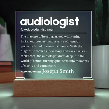 Audiologist Gift Personalized LED Acrylic Plaque – Ear Doctor Gifts