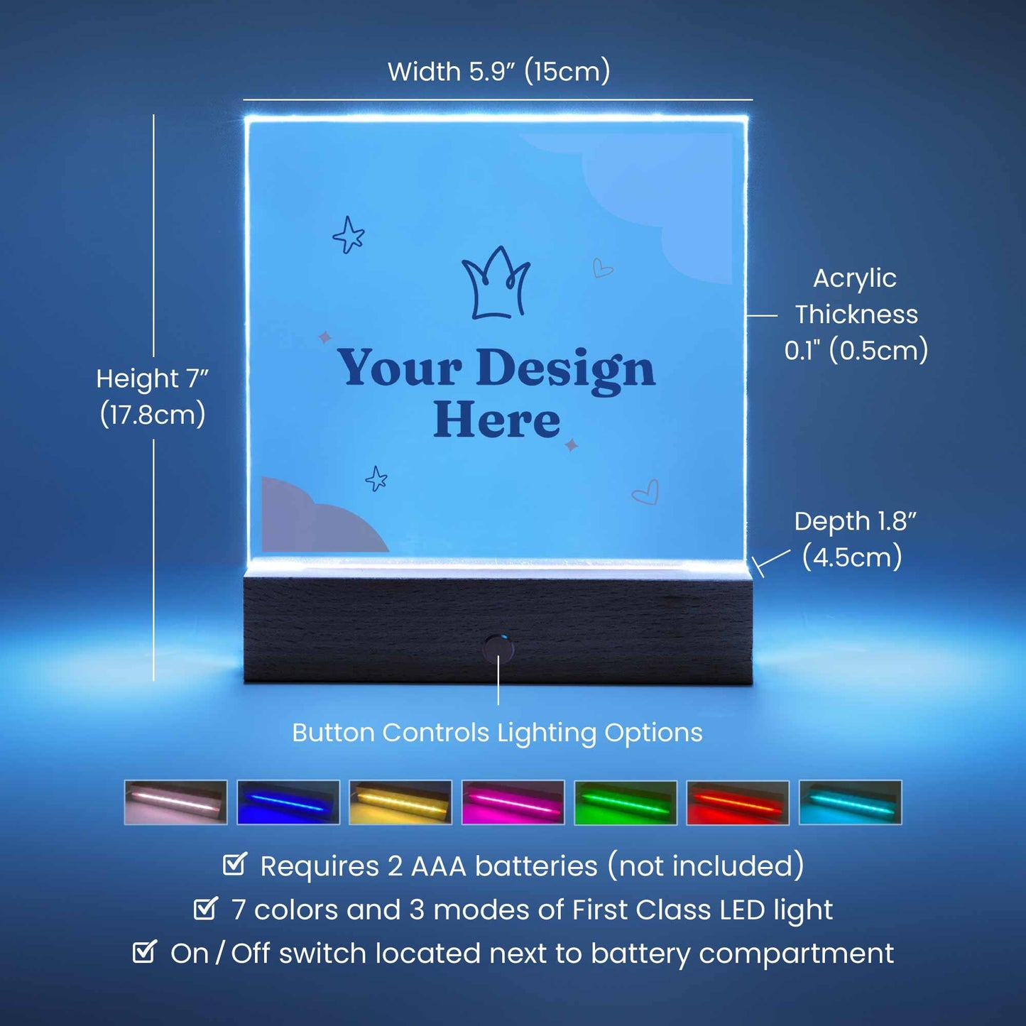 Doctor Gift Personalized LED Acrylic Plaque – Doctor appreciation – view 5
