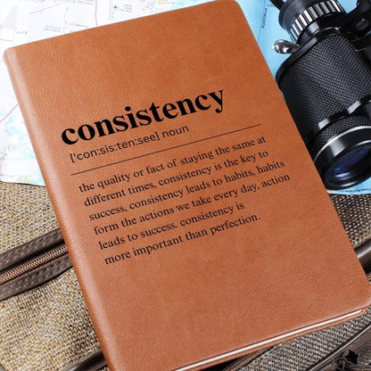 Consistency Definition Leather Journal – Entrepreneur Gift
