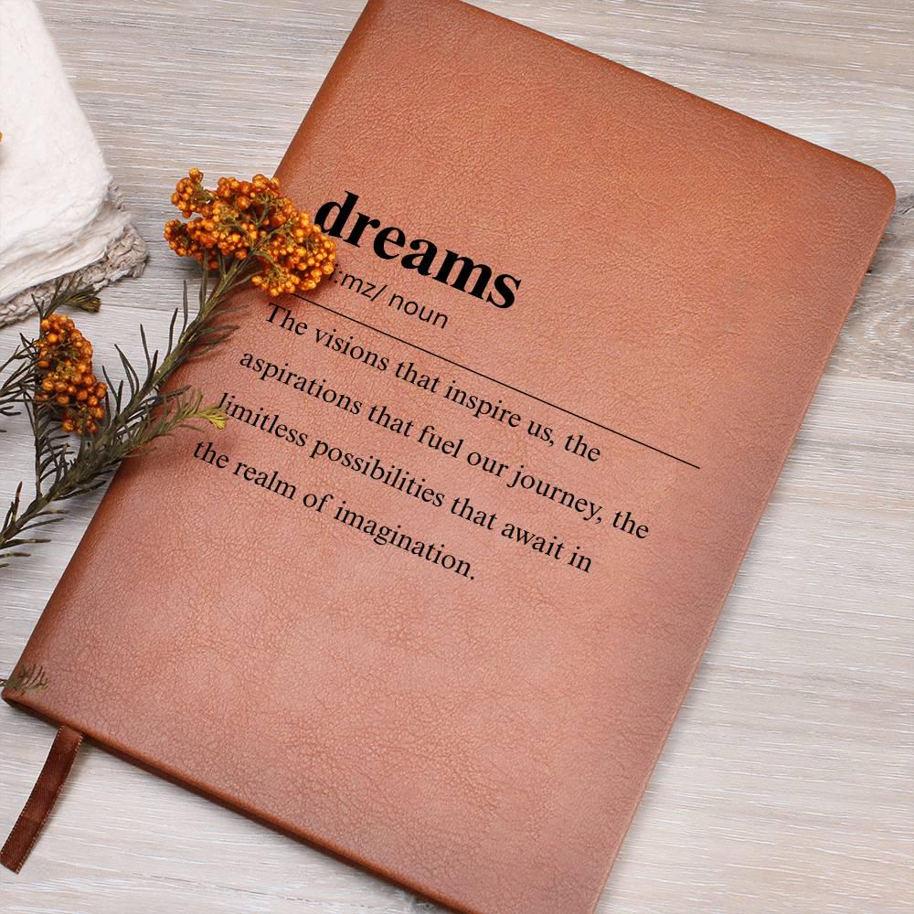 Dreams Definition Leather Journal – Entrepreneur Gift – view 7