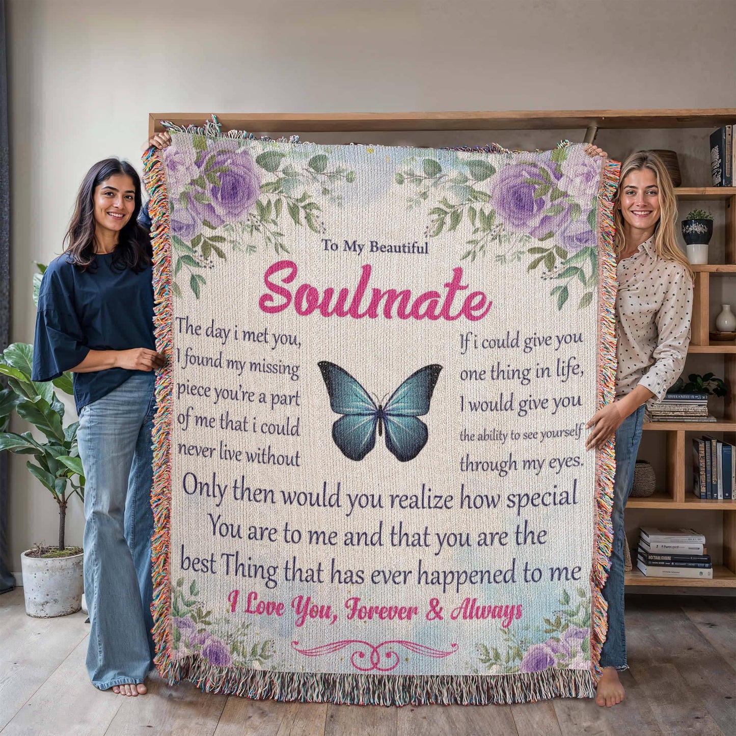 To My Soulmate Personalized Blanket – Gift for Wife – view 7