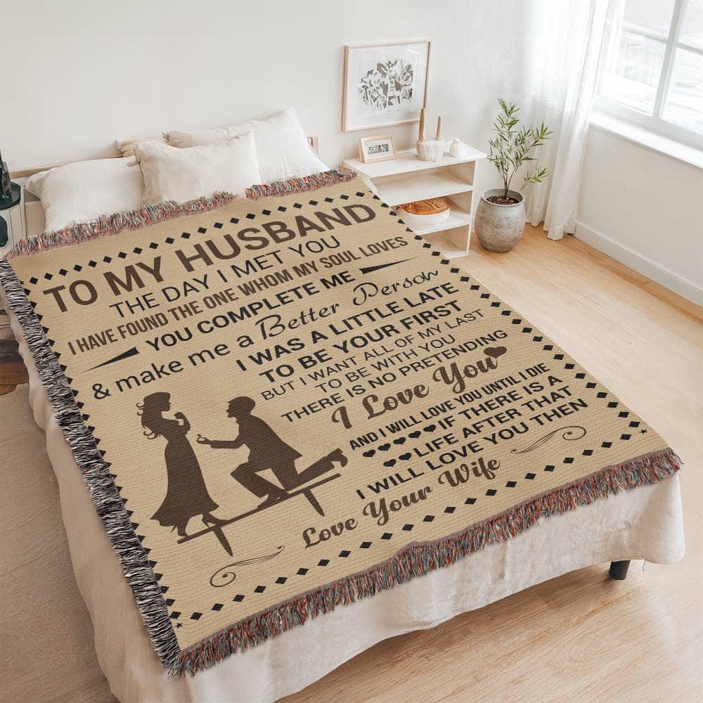 To My Husband Personalized Blanket Gift – Christmas Gift for Husband – view 2