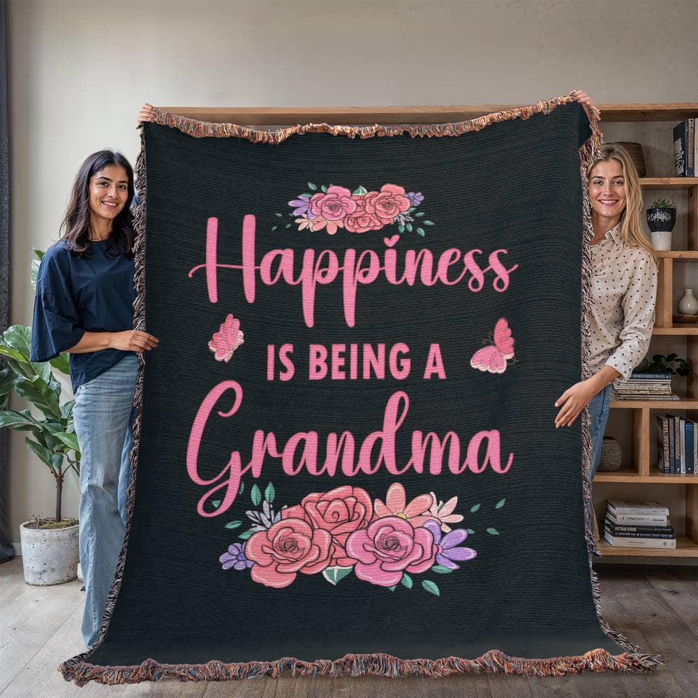 Grandma Blanket – Gift for Grandma – Gift from Grandson & Granddaught