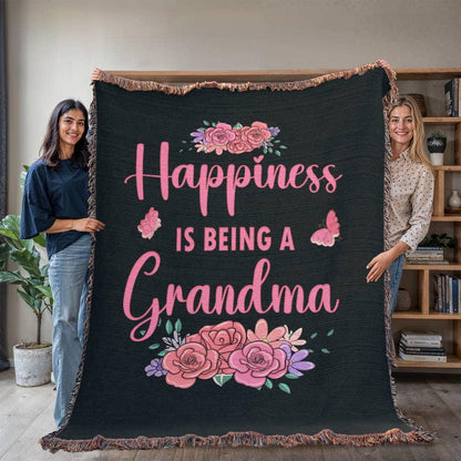Grandma Blanket – Gift for Grandma – Gift from Grandson & Granddaught