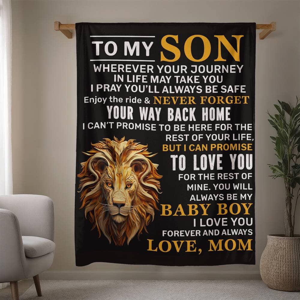 To My Son Personalized Blanket – Son Gift from Mom – view 2