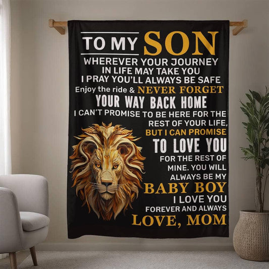 To My Son Personalized Blanket – Son Gift from Mom – view 2