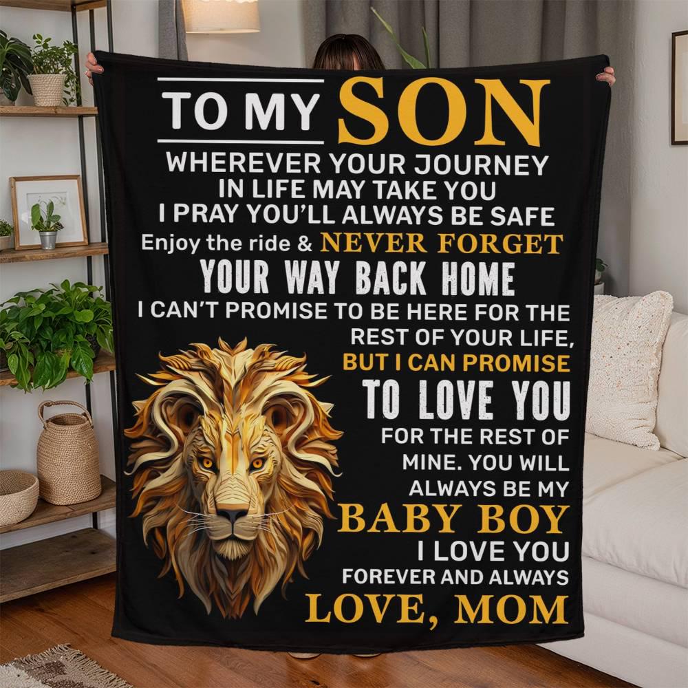 To My Son Personalized Blanket – Son Gift from Mom
