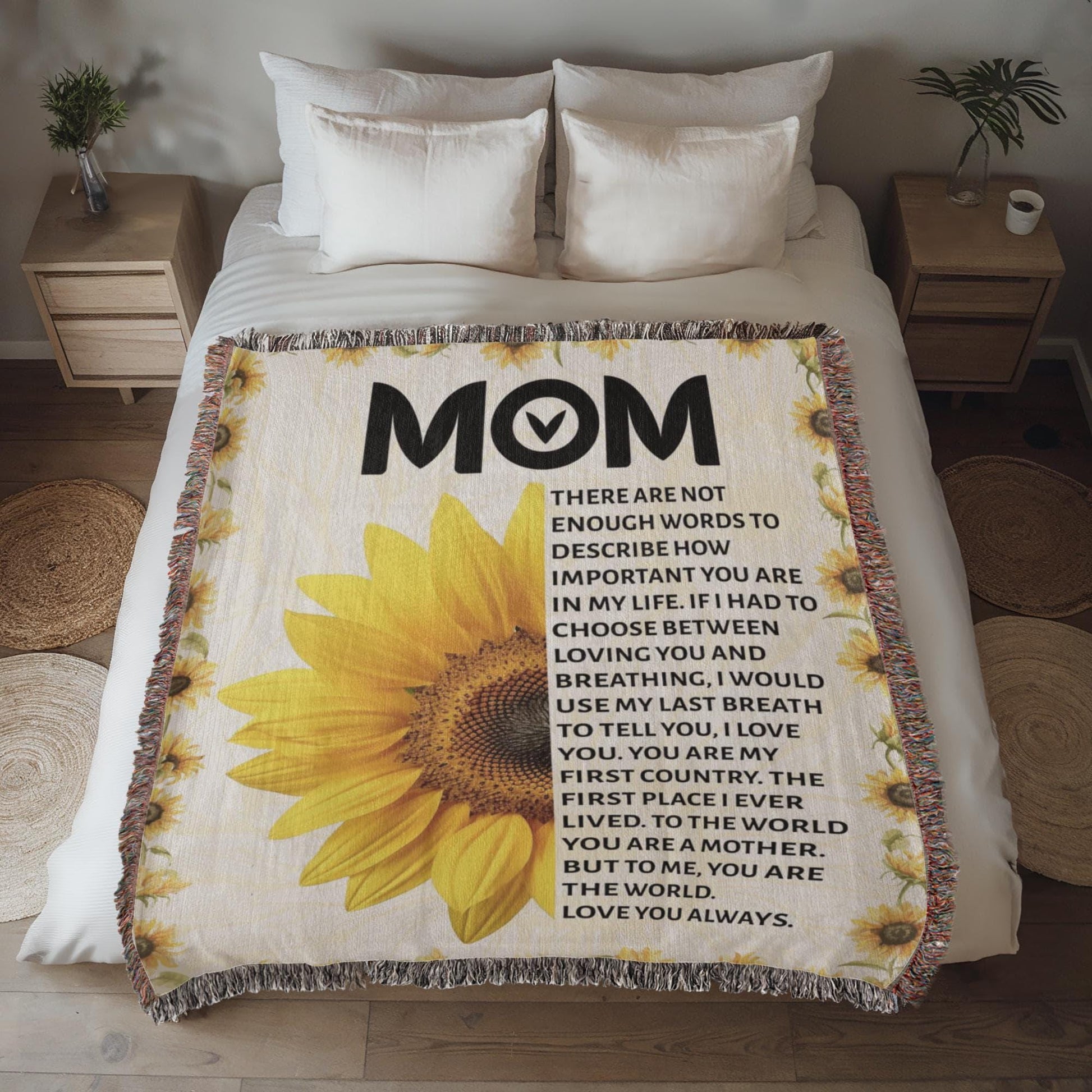 Mom Personalized Sunflower Blanket Gift – Mother Day Gifts – view 8