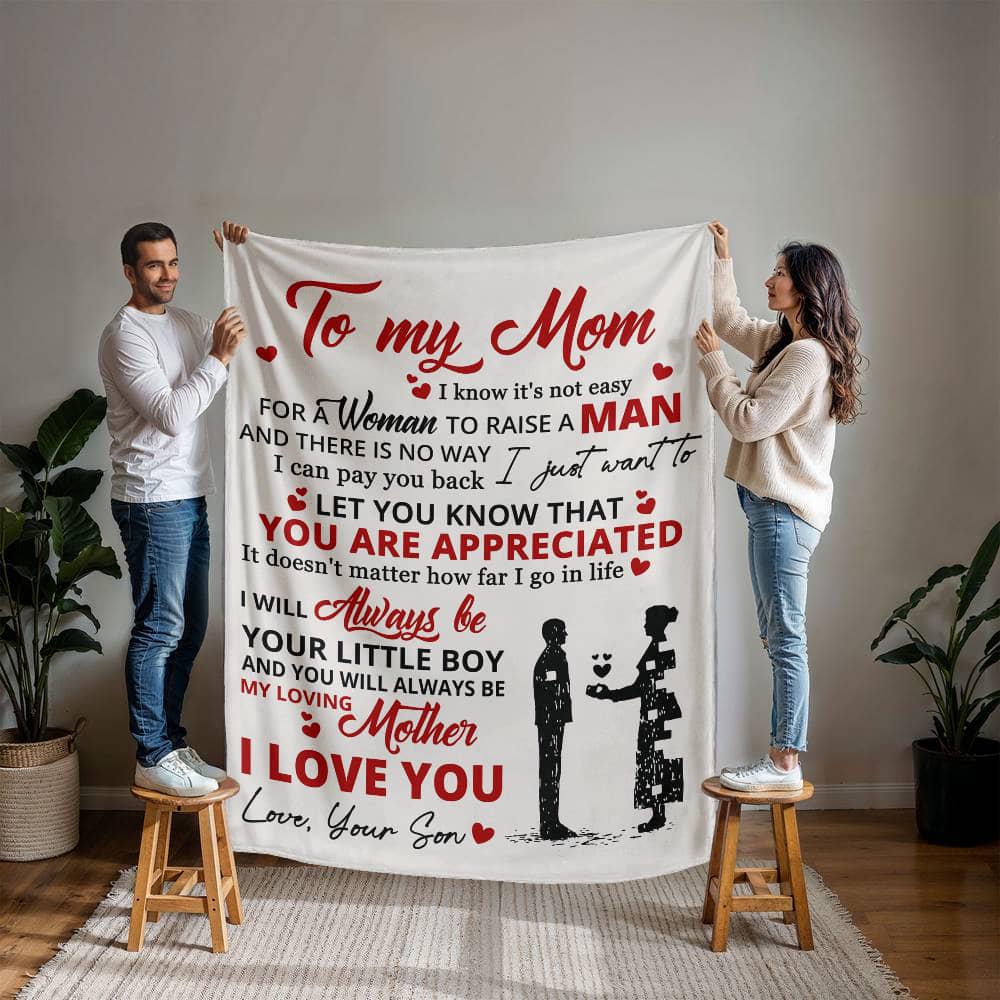 To My Mom Personalized Blanket Gift from Son – Mother Day Gifts – view 8