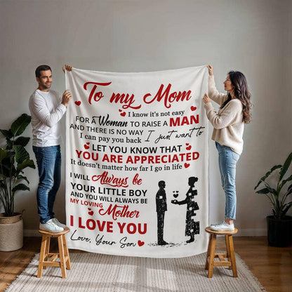 To My Mom Personalized Blanket Gift from Son – Mother Day Gifts – view 8