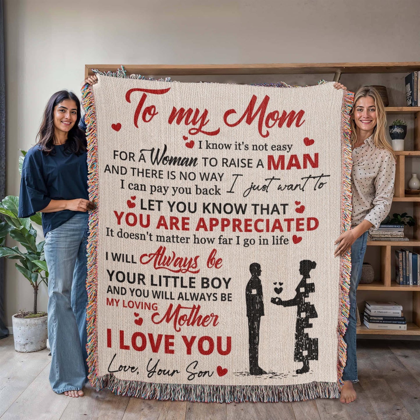 To My Mom Personalized Blanket Gift from Son – Mother Day Gifts – view 4