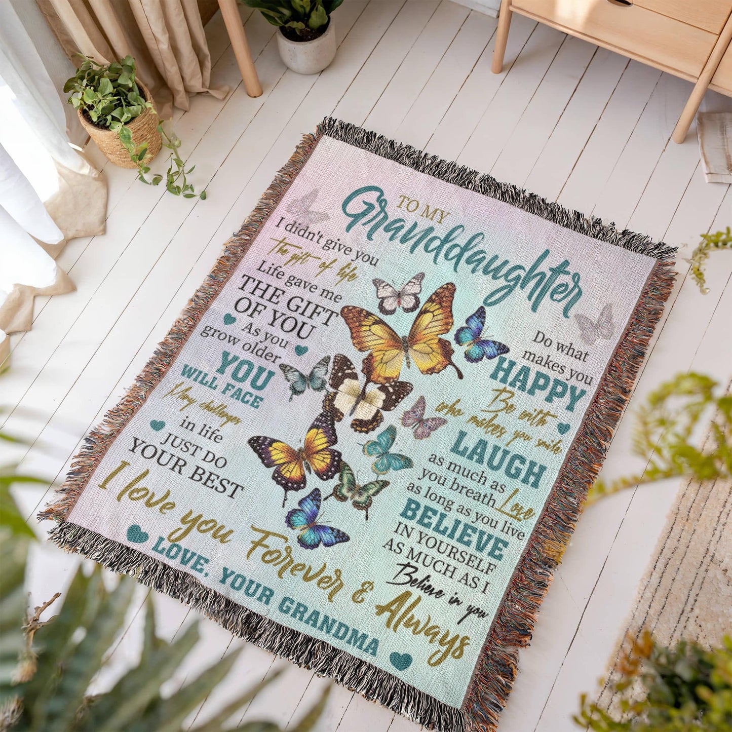 To My Granddaughter Personalized Blanket Gift from Grandma – view 9