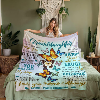 To My Granddaughter Personalized Blanket Gift from Grandma – view 10
