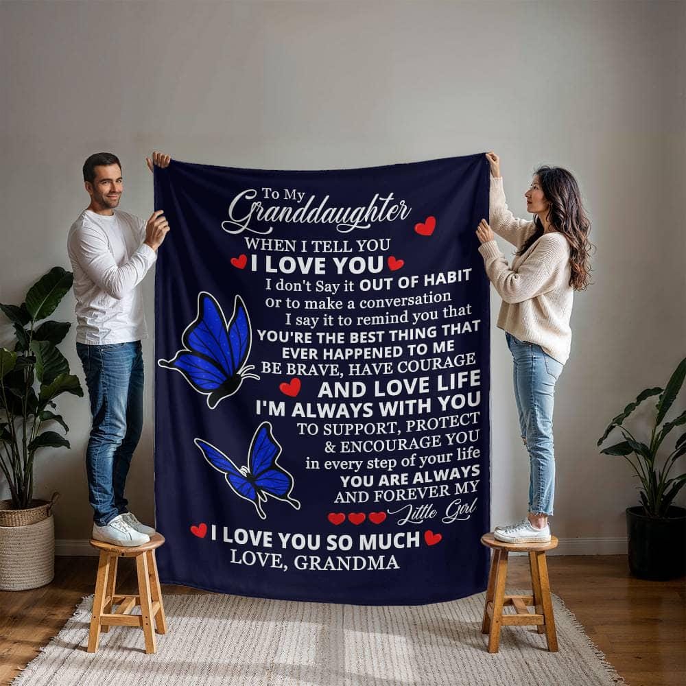 Granddaughter Personalized Blanket Gift from Grandma – view 5