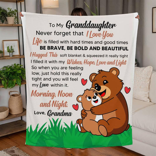 Personalized Granddaughter Blanket Gift from Grandma