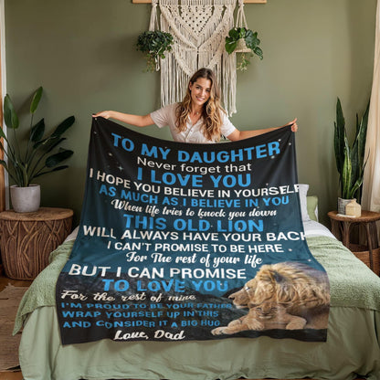 Daughter Personalized Blanket – Birthday Gift for Daughter from Dad – view 4