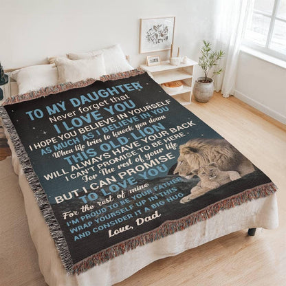 Daughter Personalized Blanket – Birthday Gift for Daughter from Dad – view 3