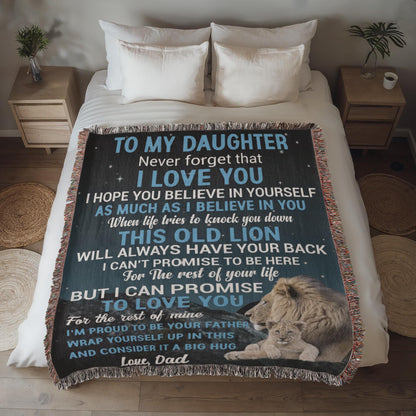 Daughter Personalized Blanket – Birthday Gift for Daughter from Dad – view 5