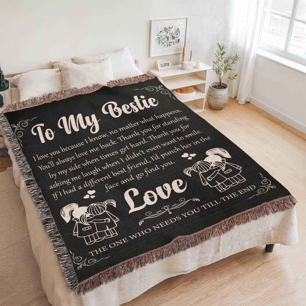 Personalized Best Friend Blanket – Gift for Bestie – view 5