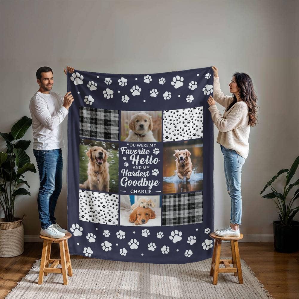 Dog Memorial Personalized Photo Blanket – Dog Remembrance Gift – view 7