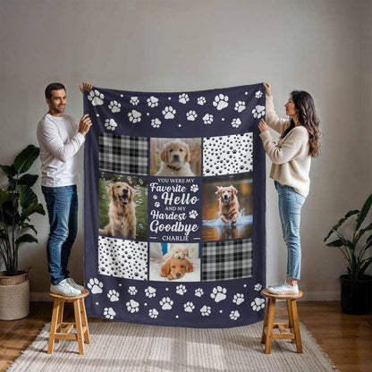Dog Memorial Personalized Photo Blanket – Dog Remembrance Gift – view 7