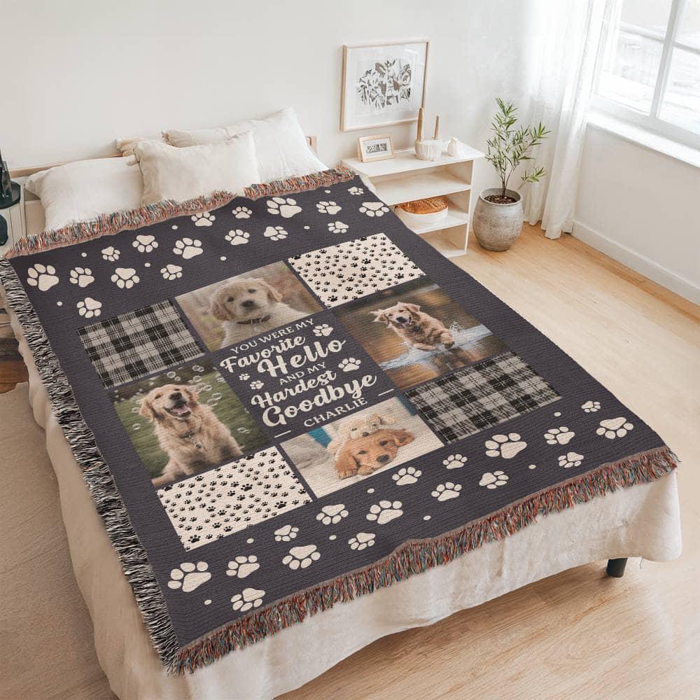 Dog Memorial Personalized Photo Blanket – Dog Remembrance Gift – view 6