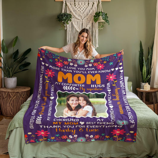 Mom Personalized Blanket Gift – Mother Day Gifts