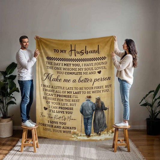 Personalized To My Husband Blanket Gift – Christmas Gift for Husband