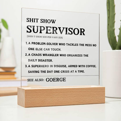 Shit Show Supervisor Personalized Acrylic Plaque – Supervisor Gifts – view 10