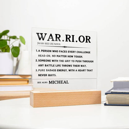 Warrior Gift Personalized Acrylic Plaque – Cancer Survivor Gift – view 9