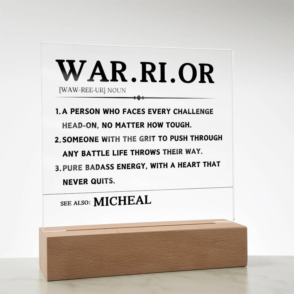 Warrior Gift Personalized Acrylic Plaque – Cancer Survivor Gift – view 8