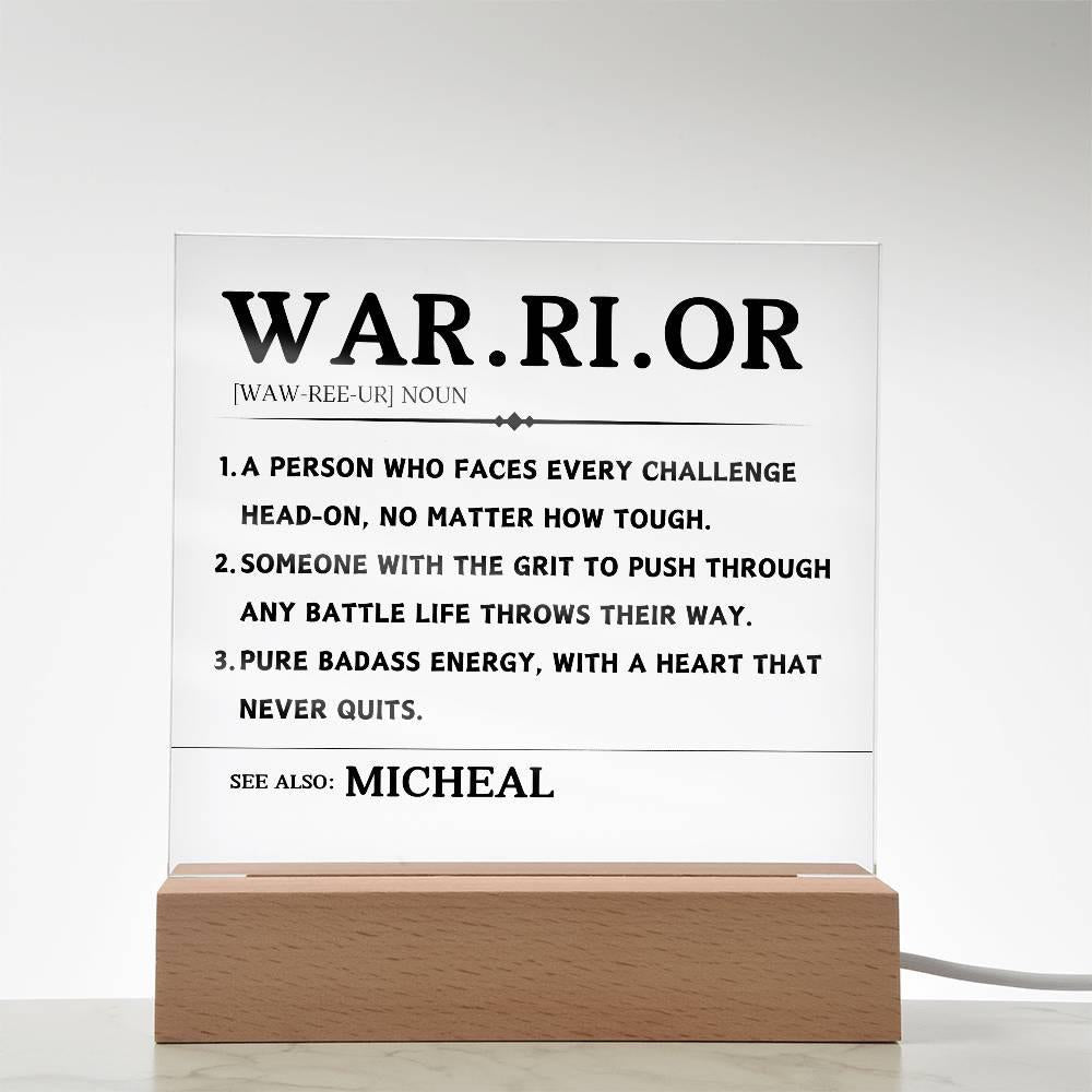 Warrior Gift Personalized Acrylic Plaque – Cancer Survivor Gift – view 7
