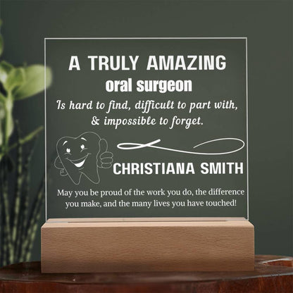 Personalized Oral Surgeon Acrylic Sign - Custom Oral Surgery Gifts – view 3
