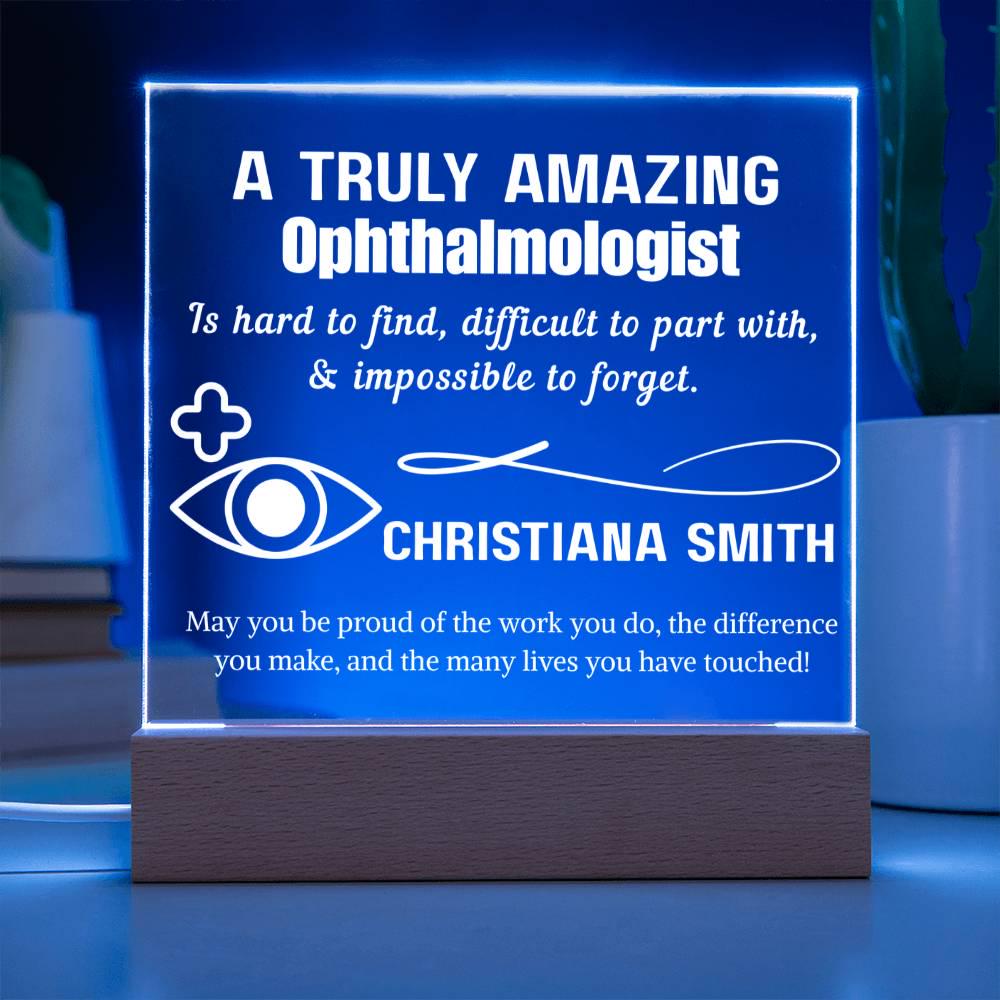 Personalized Ophthalmologist Light Sign: Acrylic Eye Doctor Gift – view 4