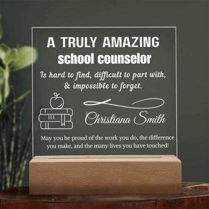 Personalized School Counselor Sign – Thank You Recognition Gift – view 2