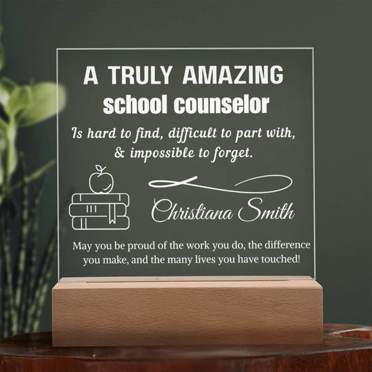 Personalized School Counselor Sign – Thank You Recognition Gift – view 2