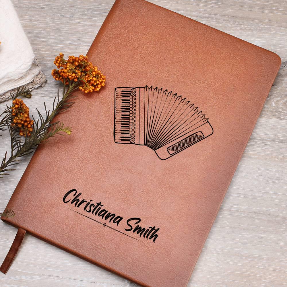Personalized Accordion Journal: Vegan Leather Music Notebook – view 8