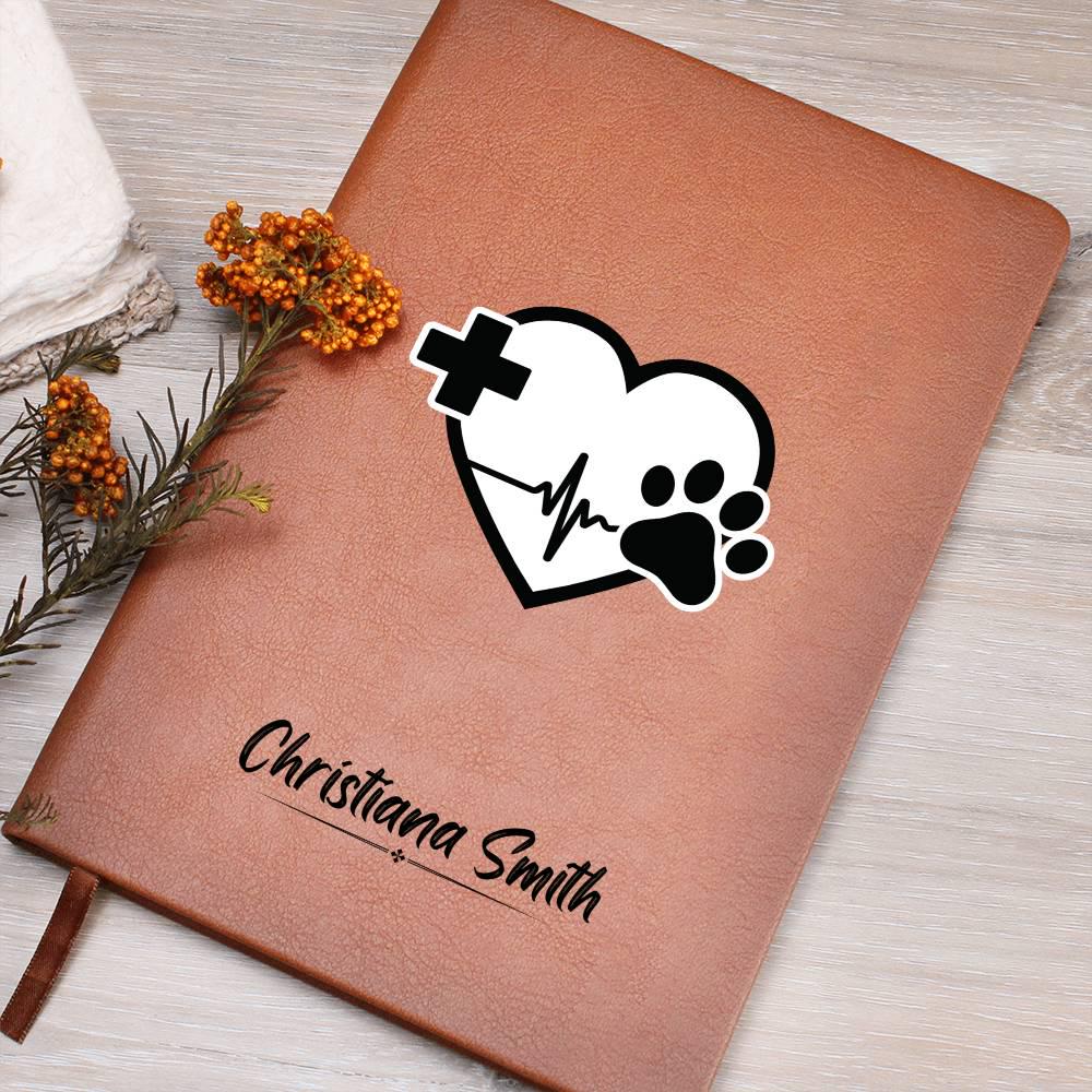 Personalized Veterinarian Doctor Journal: Vegan Leather Vet Gift – view 8