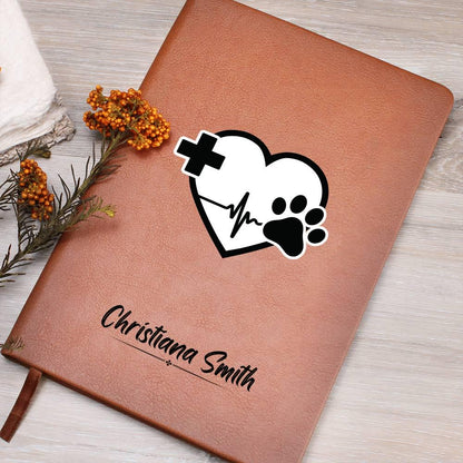 Personalized Veterinarian Doctor Journal: Vegan Leather Vet Gift – view 8