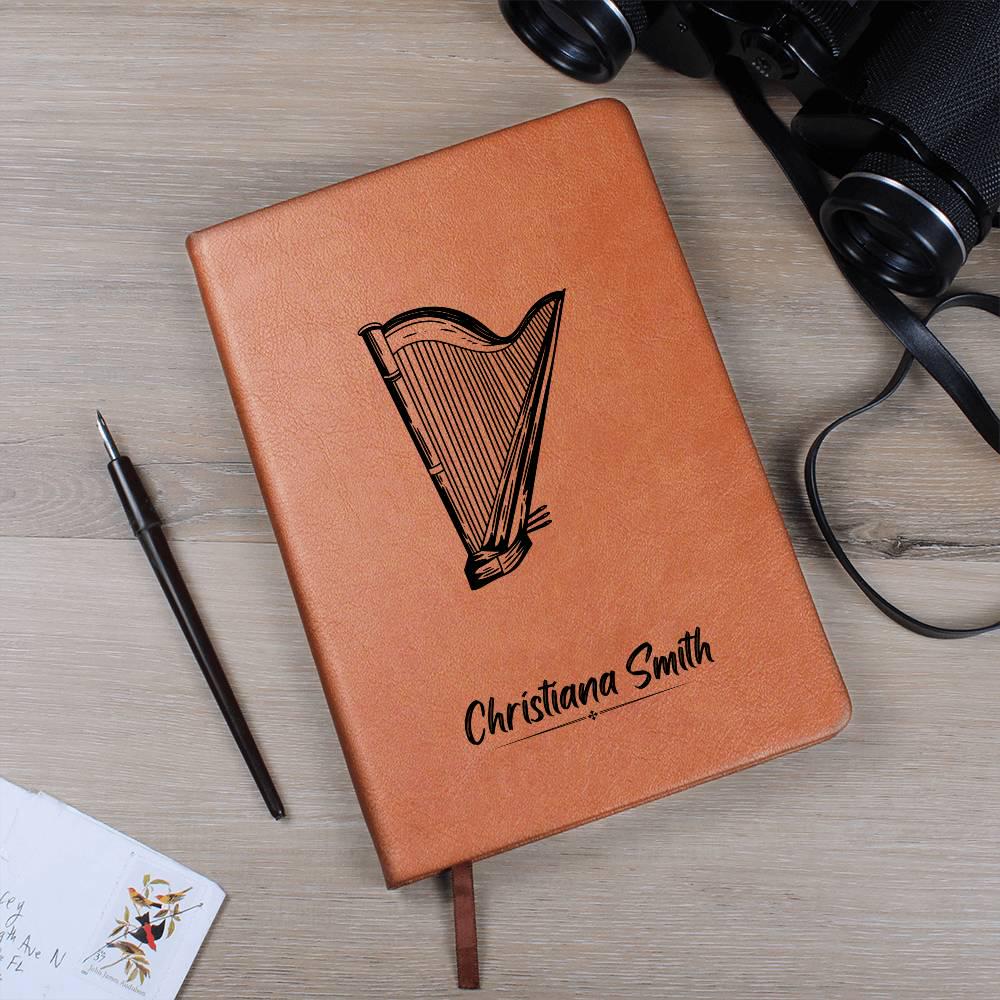Personalized Vegan Leather Harp Journal: Gift for Harpist – view 10