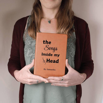 Personalized Leather Songwriting Journal: Custom Lyrics Notebook – view 2