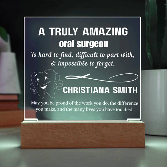 Personalized Oral Surgeon Acrylic Sign - Custom Oral Surgery Gifts