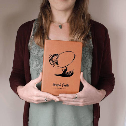 Fishing Log Book – Personalized Leather Fishing Journal – view 3