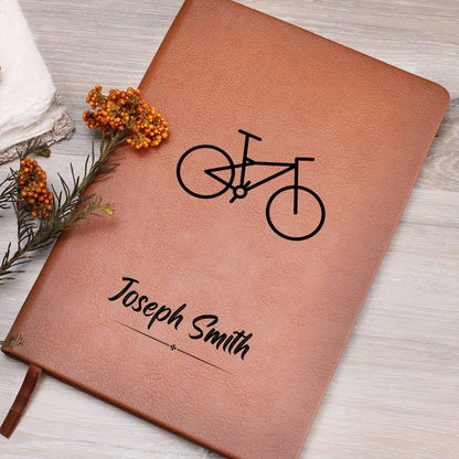 Bicycle Personalized Leather Journal – Gift for Cyclist – view 10