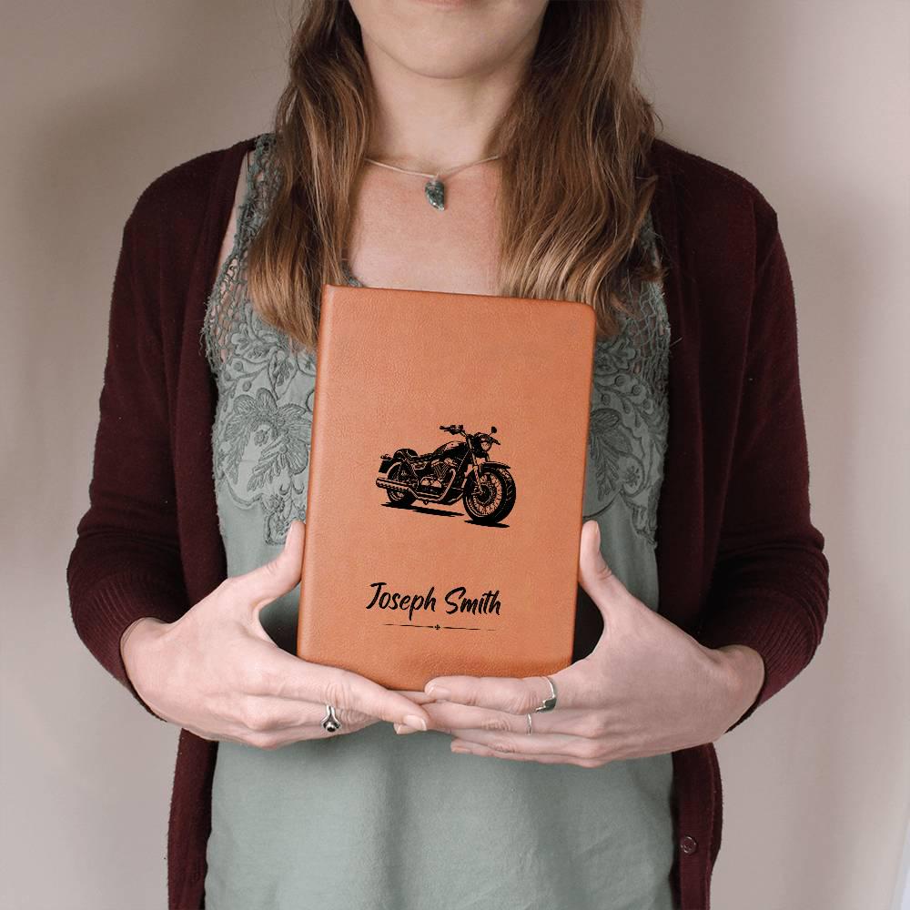 Vintage Personalized Leather Motorcycle Journal – Custom Rider – view 5