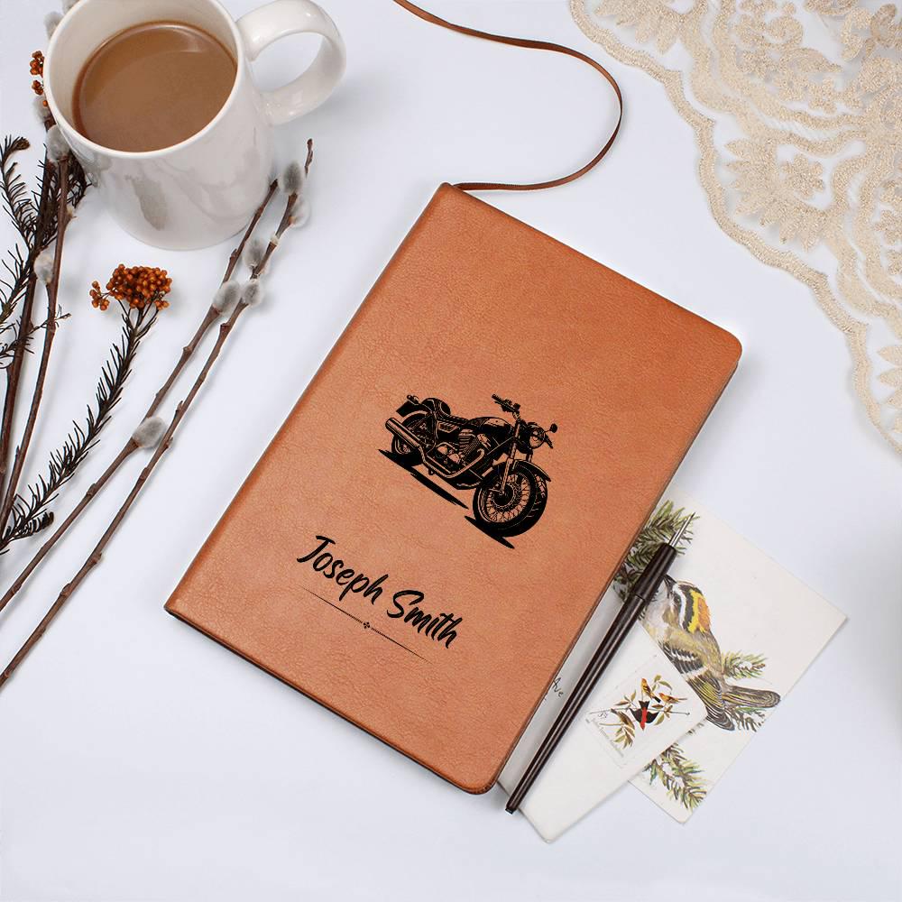 Vintage Personalized Leather Motorcycle Journal – Custom Rider – view 10