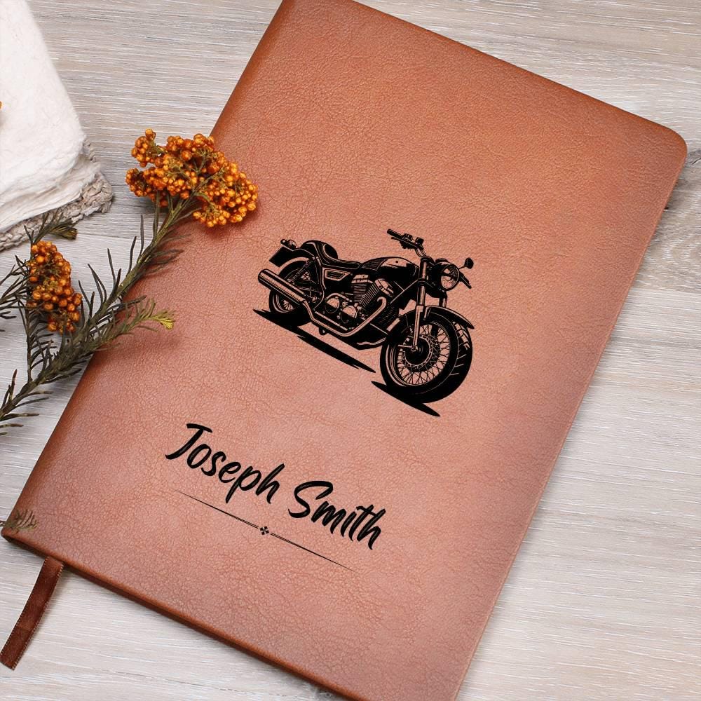 Vintage Personalized Leather Motorcycle Journal – Custom Rider – view 8