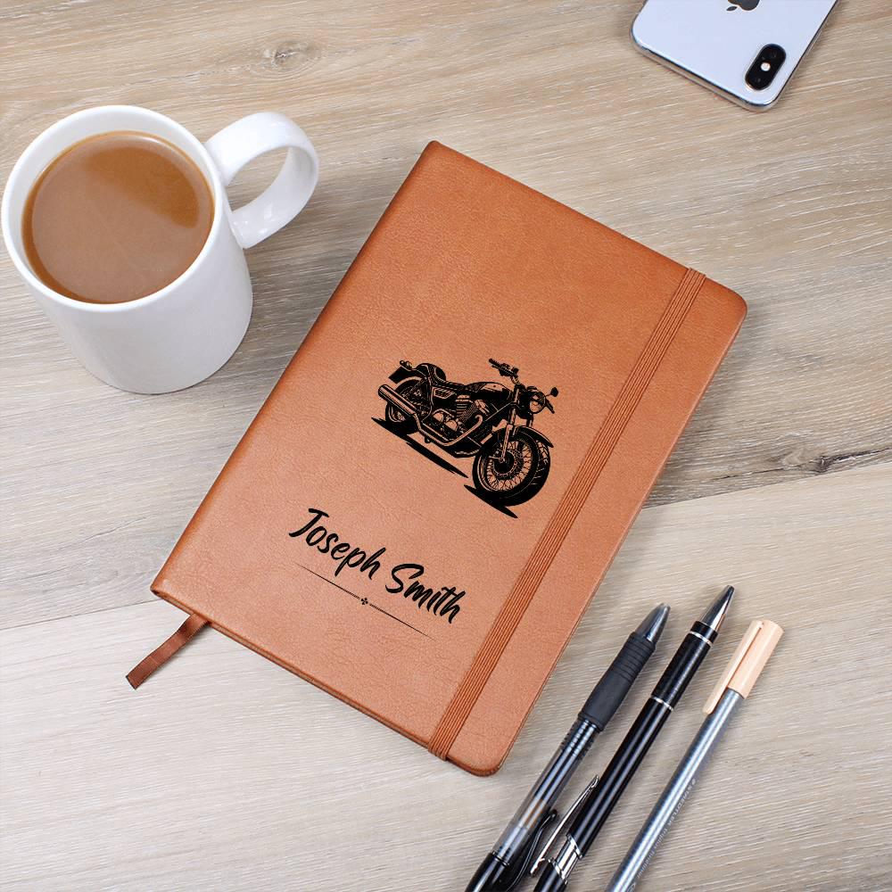 Vintage Personalized Leather Motorcycle Journal – Custom Rider – view 6