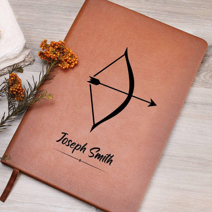 Leather Archery Journal – Personalized Bow and Arrow Notebook Gift – view 8