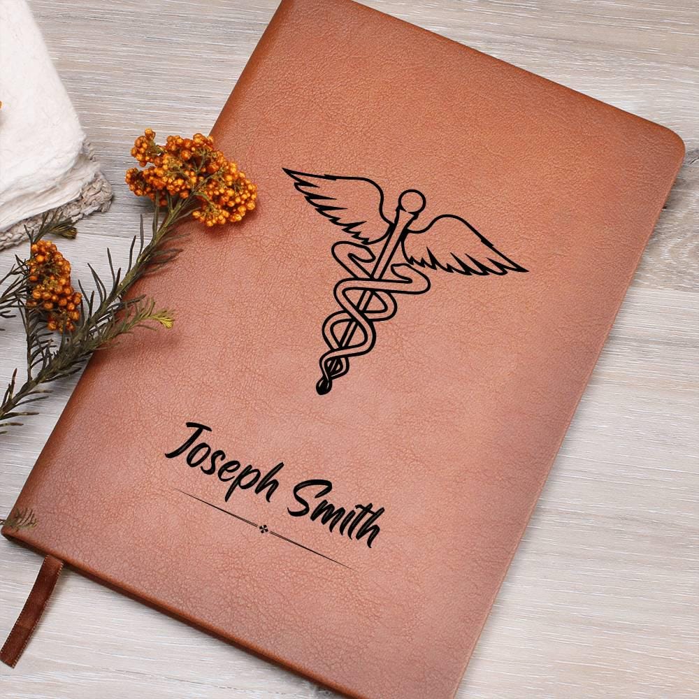 Personalized Leather Nurse Journal – Custom Notebook Gift for New – view 9